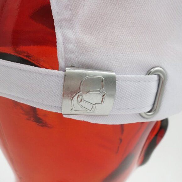NWT Karl Lagerfeld Paris Women/Men Cate Pins Baseball Cap in White $58.00 - Picture 13 of 16